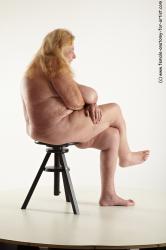 and more Nude Woman White Sitting poses - ALL Overweight long blond Sitting poses - simple Pinup